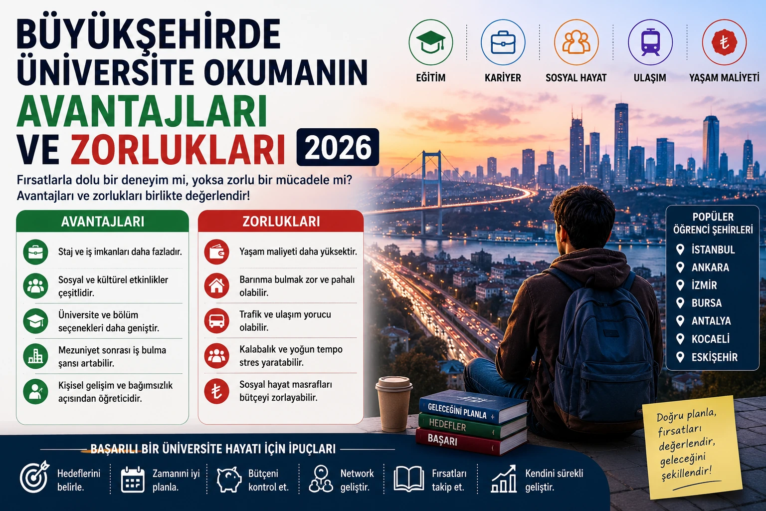 Büyükşehirde Üniversite Okumanın Avantajları ve Zorlukları 2026
