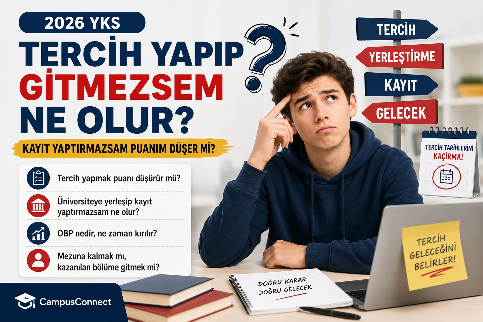 Tercih Yapıp Gitmezsem Ne Olur 2026? Kayıt Yaptırmazsam Puanım Düşer mi?