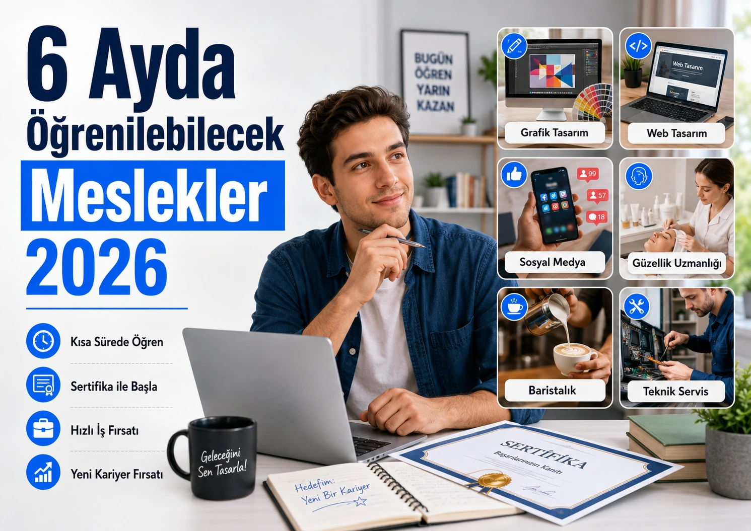 6 Ayda Öğrenilebilecek Meslekler 2026