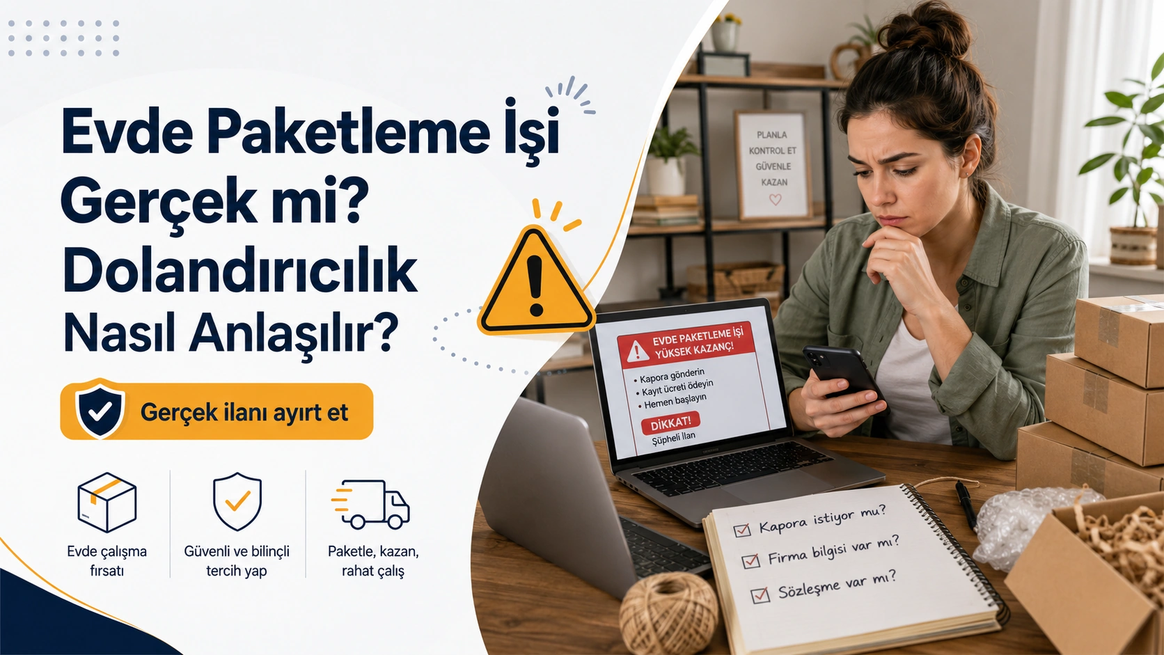 Evde Paketleme İşi Gerçek mi? Dolandırıcılık Nasıl Anlaşılır?