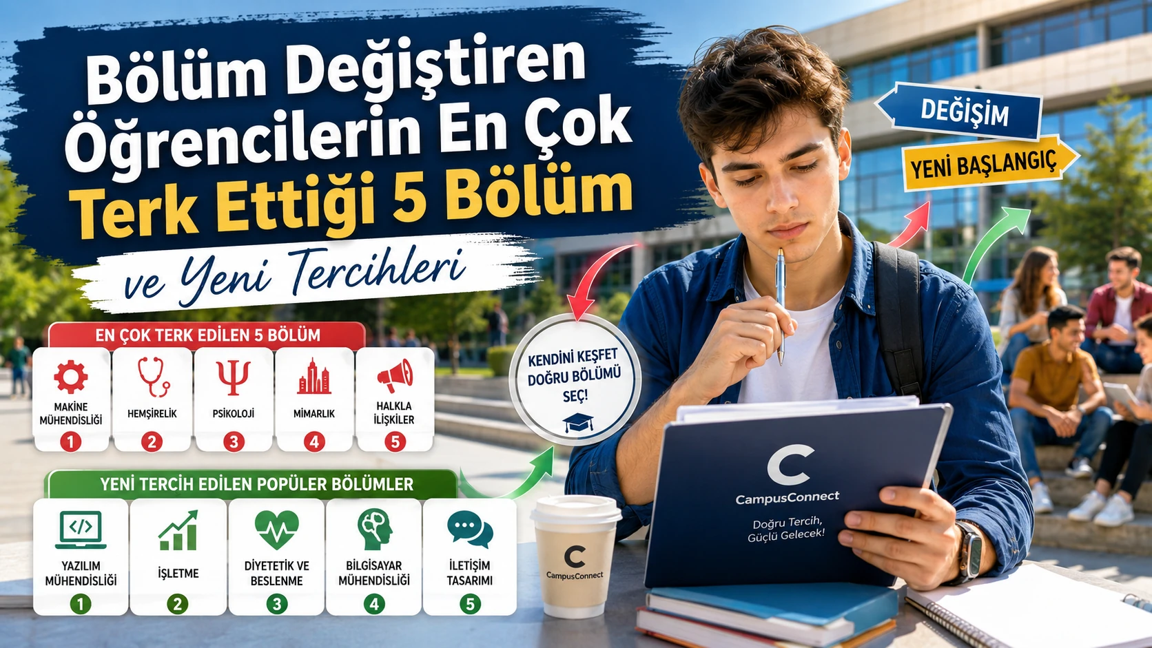 Bölüm Değiştiren Öğrencilerin En Çok Terk Ettiği 5 Bölüm ve Yeni Tercihleri