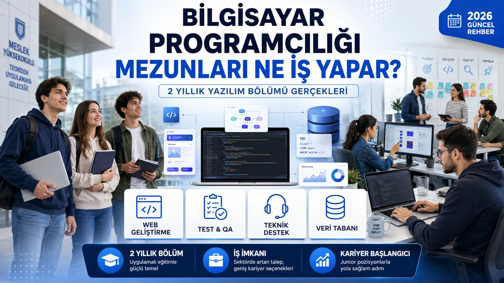 Bilgisayar Programcılığı Mezunları Ne İş Yapar? 2 Yıllık Yazılım Bölümü Gerçekleri